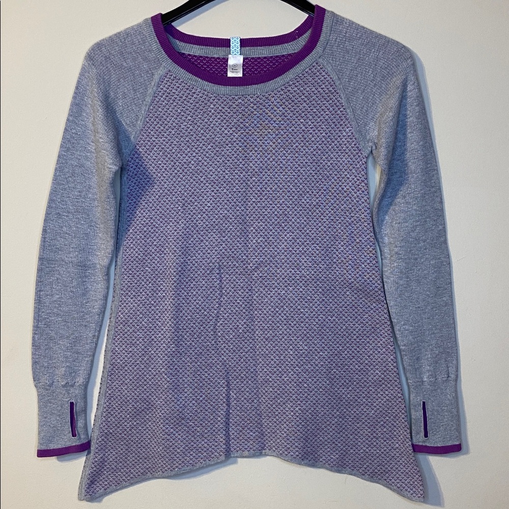 Ivivva Purple and Gray Knit Sweater Size 12